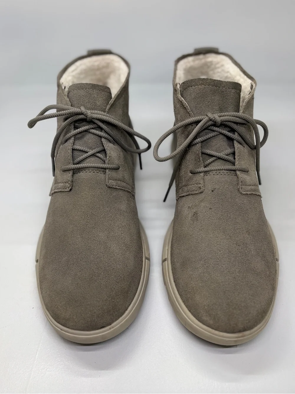 Sorel Buxton Waterproof Winter Boots NM4089-052 Men’s 9.5 Gray Suede Faux Fur